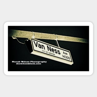 Van Ness Avenue, Gardena, California by Mistah Wilson Sticker